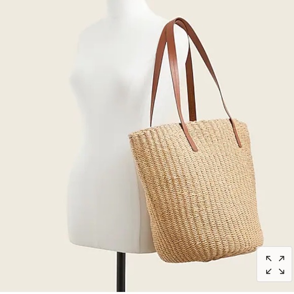 J. Crew Handbags - J. Crew woven straw market tote